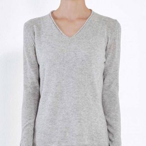 Calypso St. Barth 100% Cashmere V-Neck Tunic Sweater